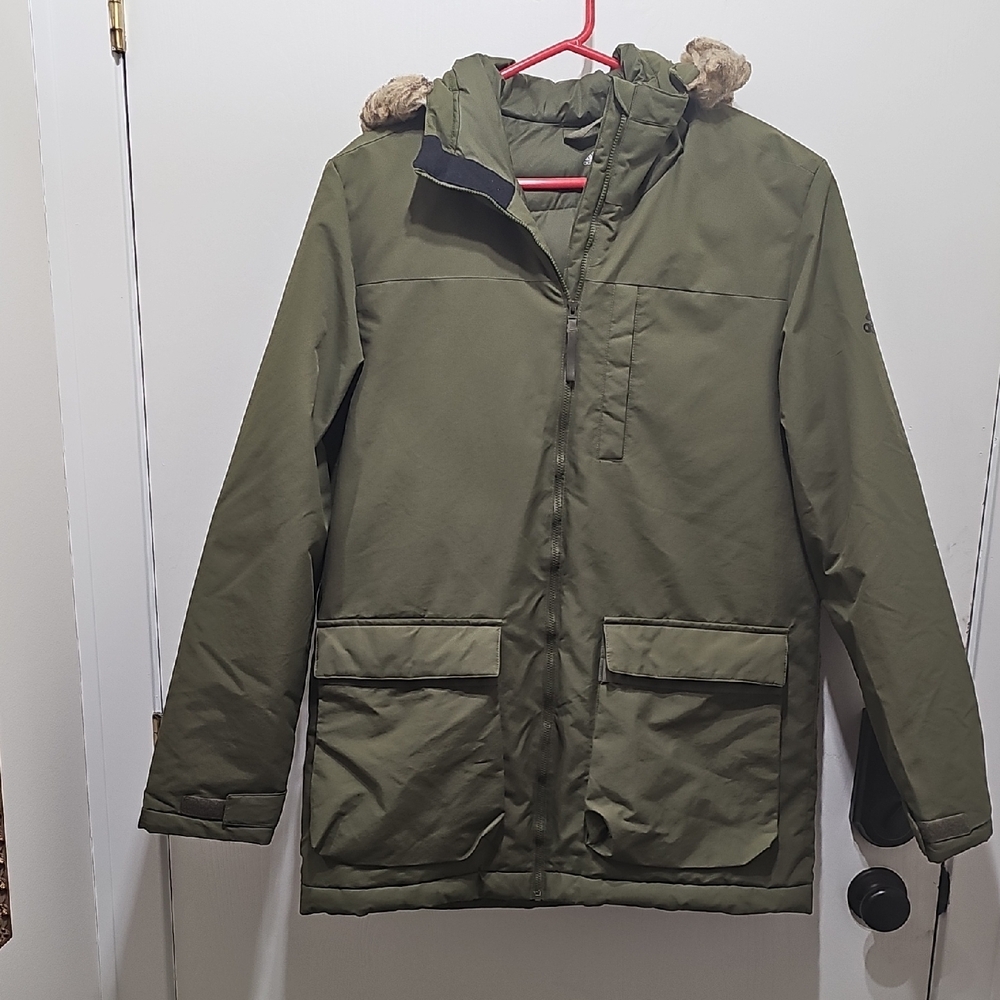 Adidas Men's "Olive" Utilitas Hooded Parka​